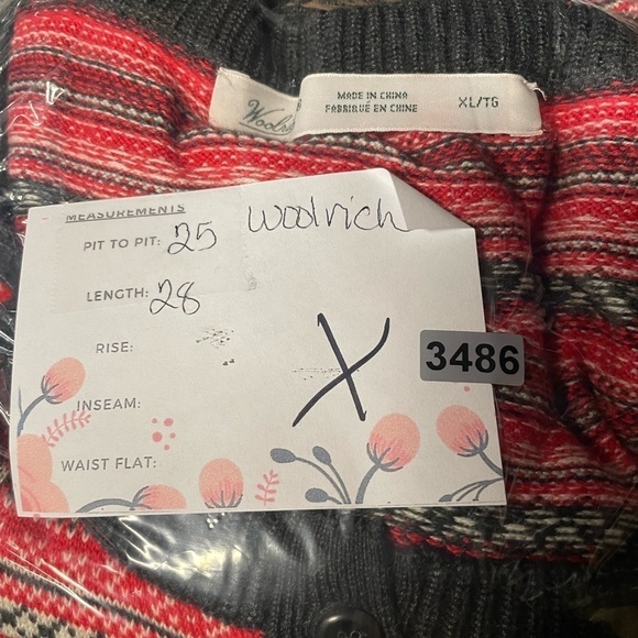 Woolrich brown/red long sleeve gorpcore outdoor womans cotton casual henley XL - Picture 9 of 9